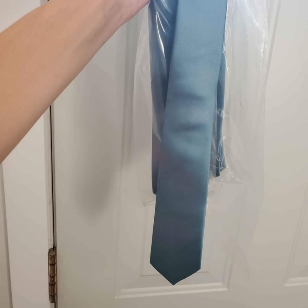 Teal Blue Mens Silk-like Tie NEW (4 Avail)